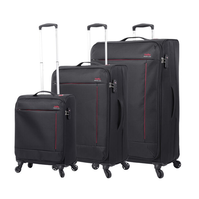 Juego de maletas trolley negro - Travel Lite